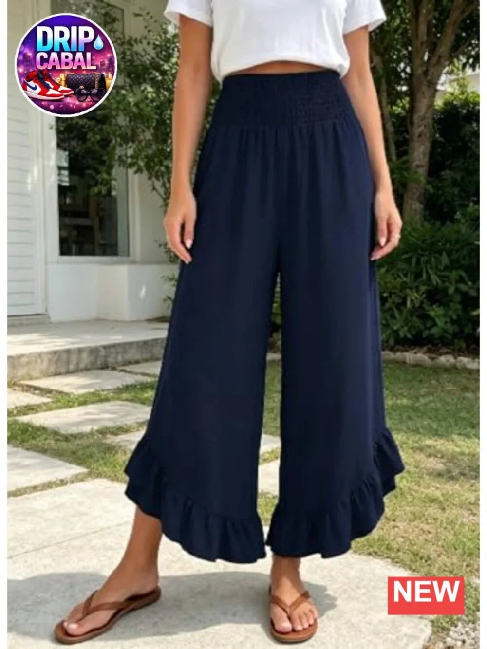 High Waisted Wide Leg Palazzo Pants with Pockets